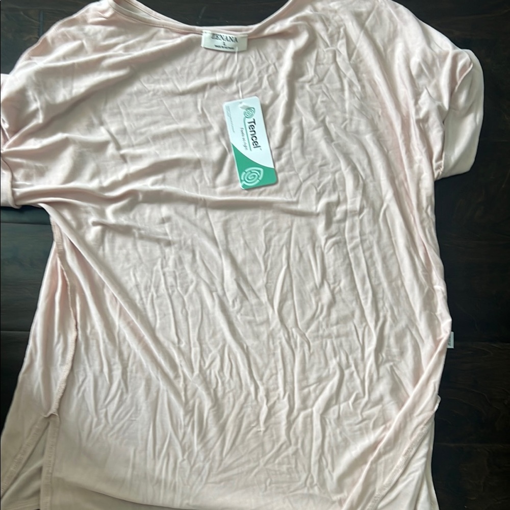 Evan Picone Cream Relaxed Short Sleeve T-Shirt